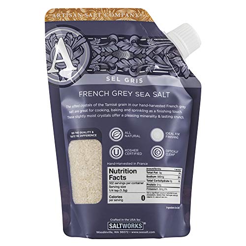 Celtic Sea Salt (Sel Gris), French Grey Sea Salt (16 oz / 1.0 lb) - Premium Hand-Harvested Gourmet Salts from Guérande, France