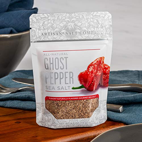 Fusion Naturally Flavored Ghost Pepper Sea Salt, Zip-Top Pouch, 4.0 Ounce