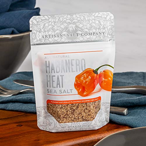 Fusion Naturally Flavored Habanero Heat Sea Salt, Zip-Top Pouch, 4.0 Ounce