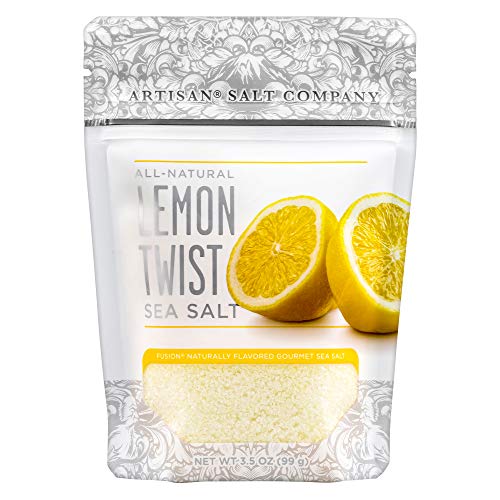 Fusion Naturally Flavored Lemon Twist Sea Salt, Zip-Top Pouch, 3.5 Ounce