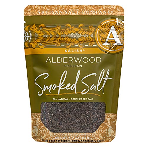 Salish Alderwood Smoked Sea Salt, Fine, Zip-Top Pouch, 4.0 Ounce