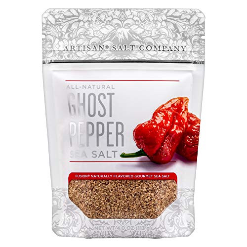 Fusion Naturally Flavored Ghost Pepper Sea Salt, Zip-Top Pouch, 4.0 Ounce