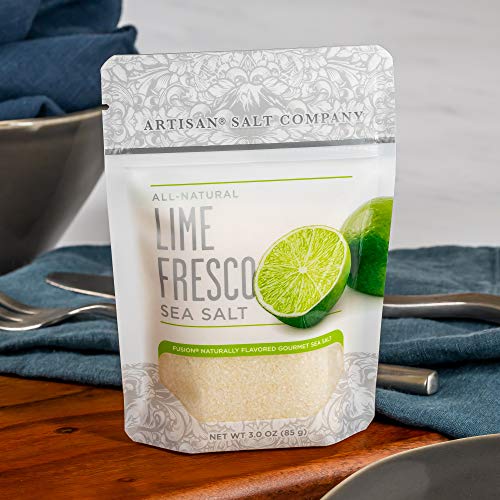 Fusion Naturally Flavored Lime Fresco Sea Salt, Zip-Top Pouch, 3.0 Ounce