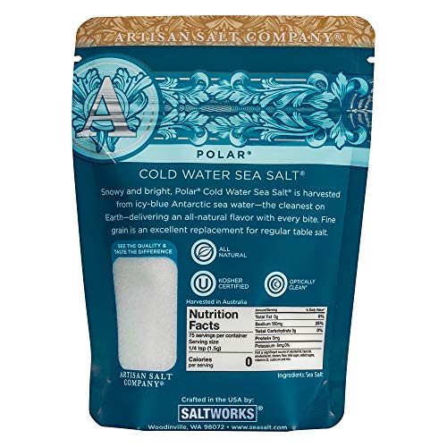 Polar Cold Water Sea Salt, Zip-Top Pouch, 4.0 Ounce