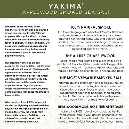 Yakima Applewood Smoked Sea Salt, Zip-Top Pouch, 3.0 Ounce