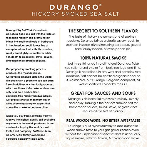 Durango Hickory Smoked Sea Salt, Zip-Top Pouch, 3.0 Ounce